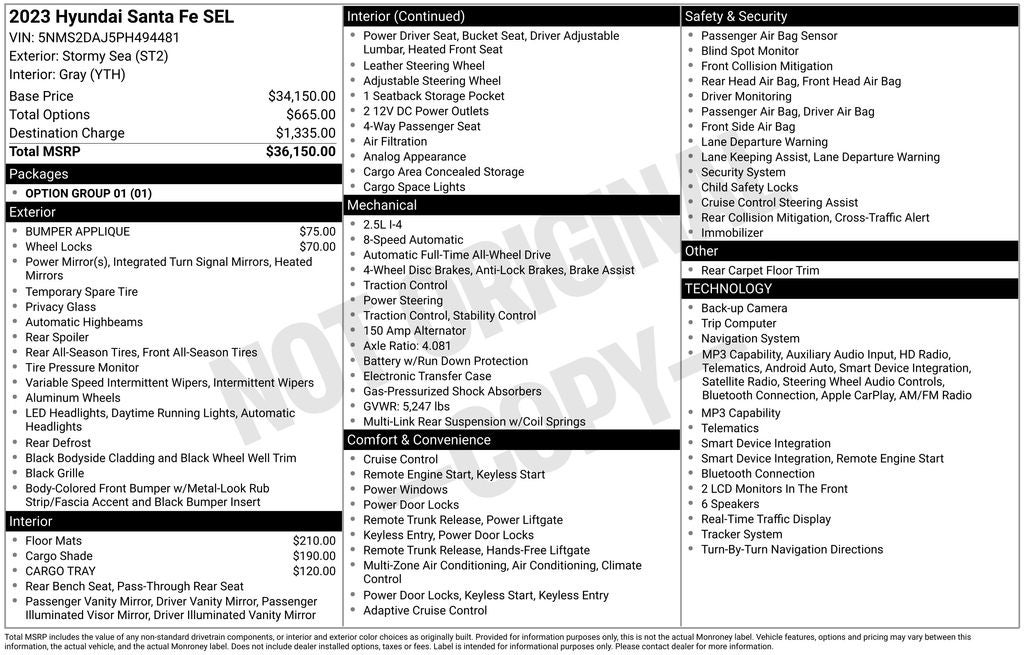 hyundai santa fe 2023 5NMS2DAJ5PH494481 image hyundai santa fe 2023 5NMS2DAJ5PH494481 image